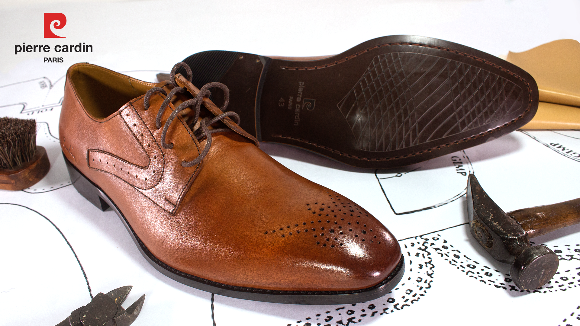 Giày Tây Thủ Công Pierre Cardin được chế tác theo công nghệ McKay/Goodyear