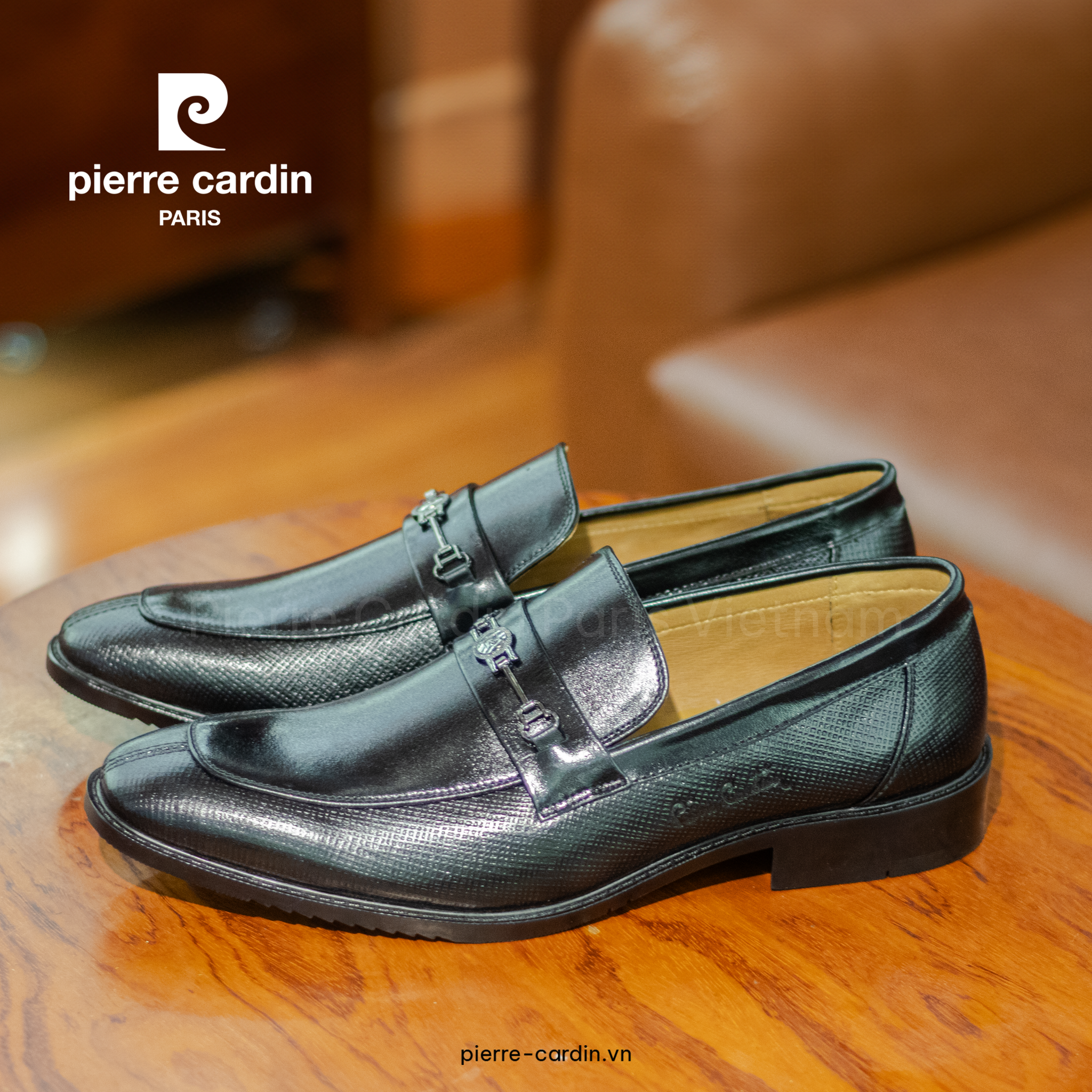 Pierre Cardin Paris Vietnam | giày Horsebit Loafer Cao Cấp - PCMFWLI 793 (BLACK)