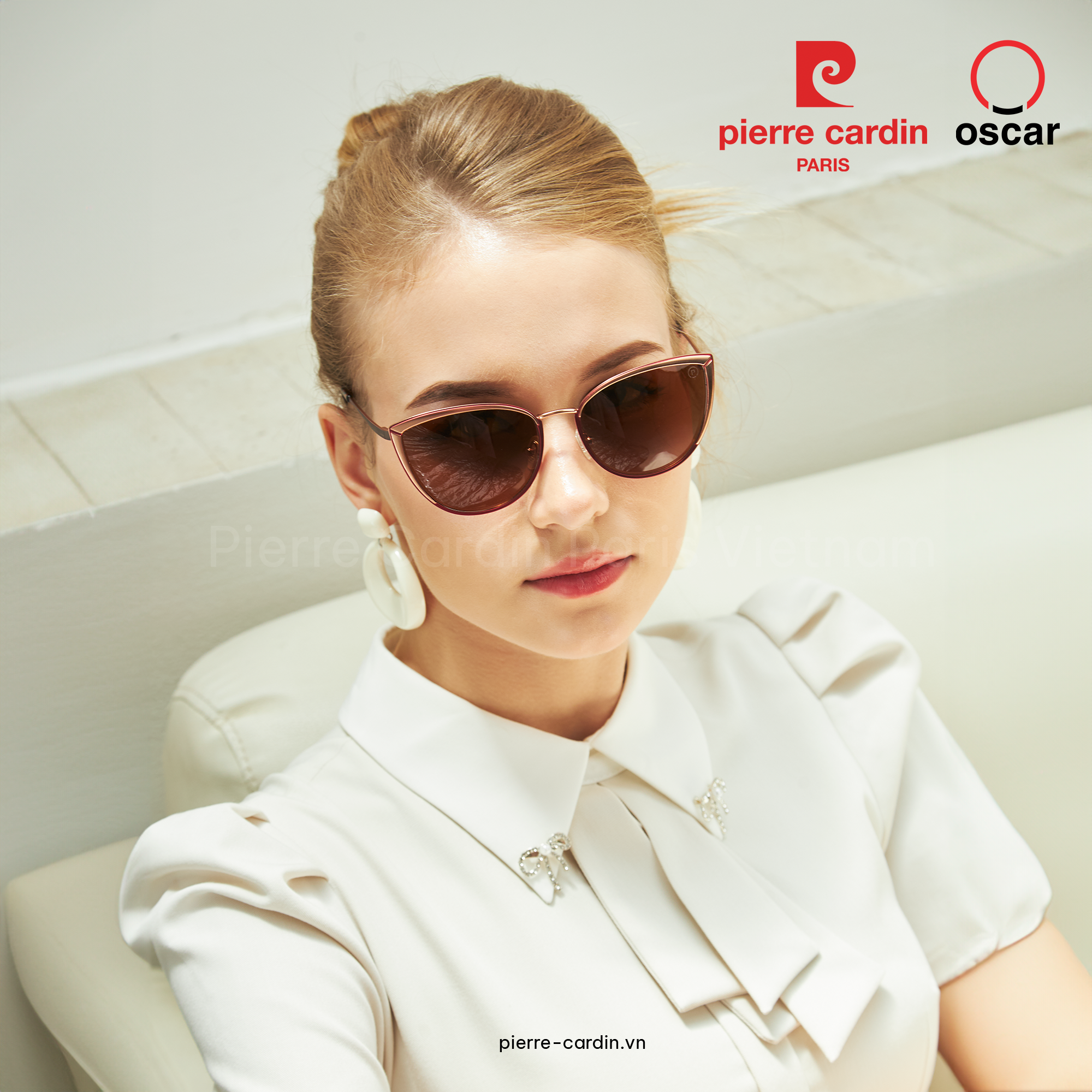 Pierre Cardin Paris Vietnam: Mắt Kính Nữ Thời Trang Pierre&Oscar -&nbsp;POWSGSH 012PIN