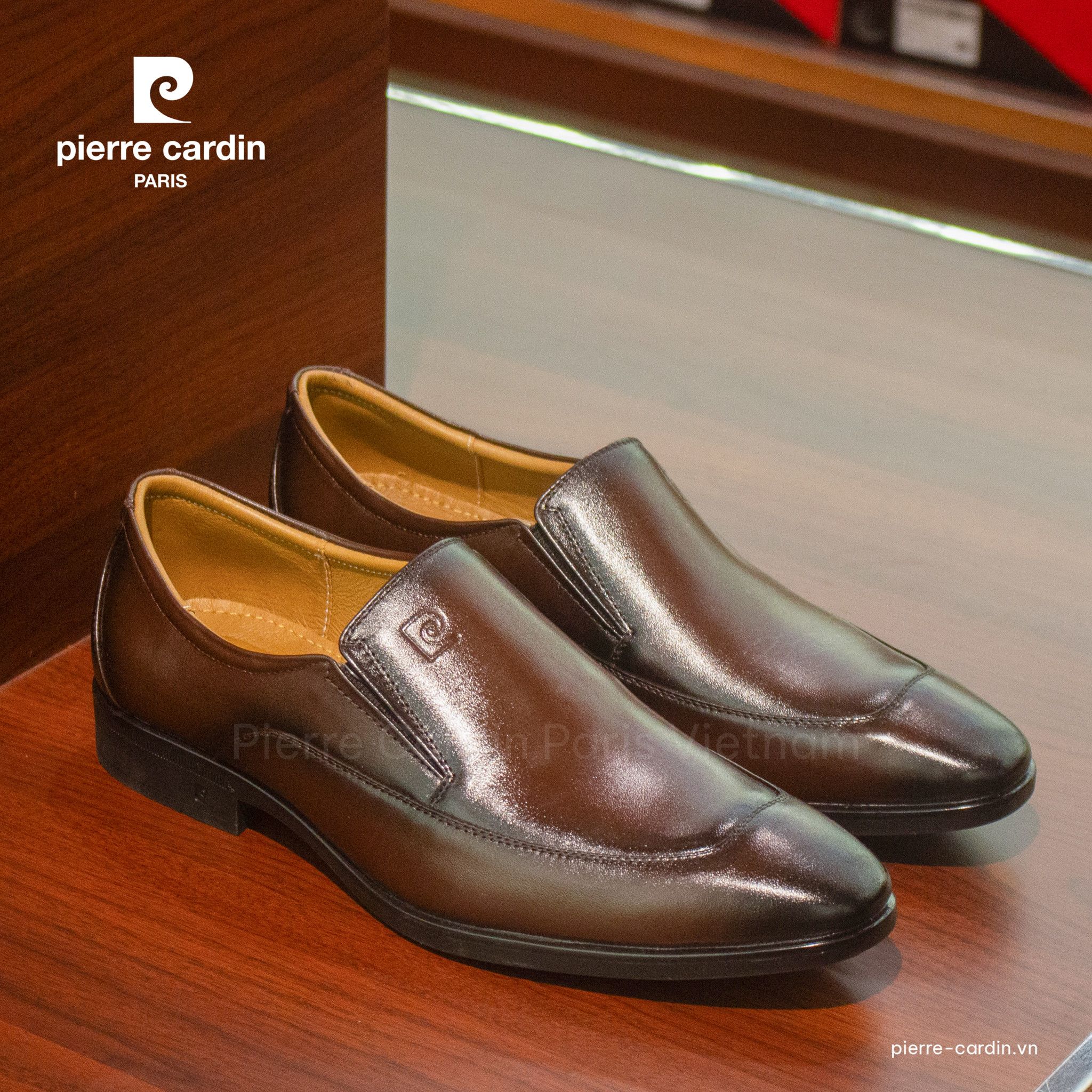Pierre Cardin Paris Vietnam: Giày Lười Da Bò Nappa Cao Cấp Pierre Cardin - PCMFWLH 776 (BROWN)