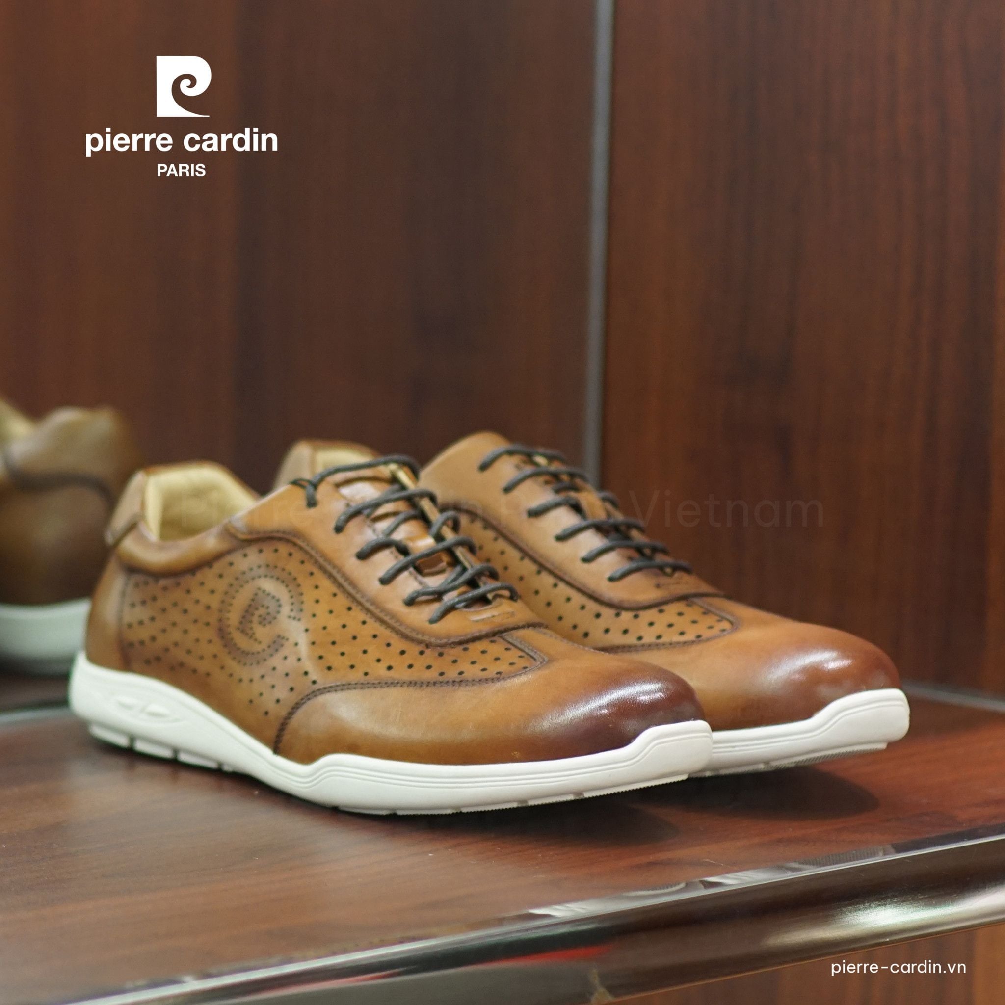 Pierre Cardin Paris Vietnam: Giày Casual Phiên Bản Đặc Biệt Pierre Cardin - PCMFWLH 786 (GOLD)