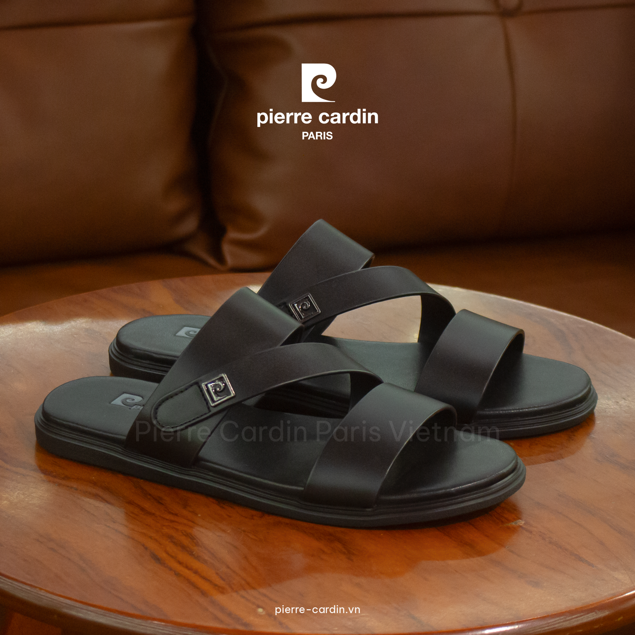 Pierre Cardin Paris Vietnam: Dép Da Hàng Hiệu Pierre Cardin - PCMFWLI 161