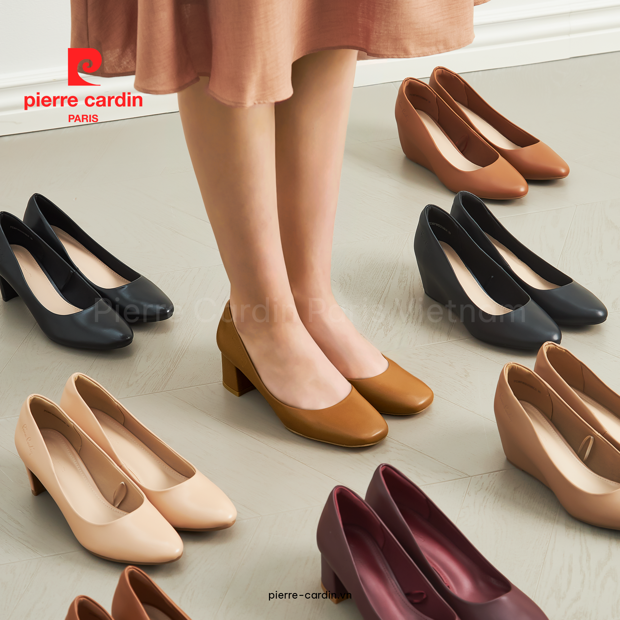 Pierre Cardin Paris Vietnam: Giày Cao Gót Nữ Thanh Lịch Pierre Cardin - PCWFWSI 262 (FULL-COLOURS)