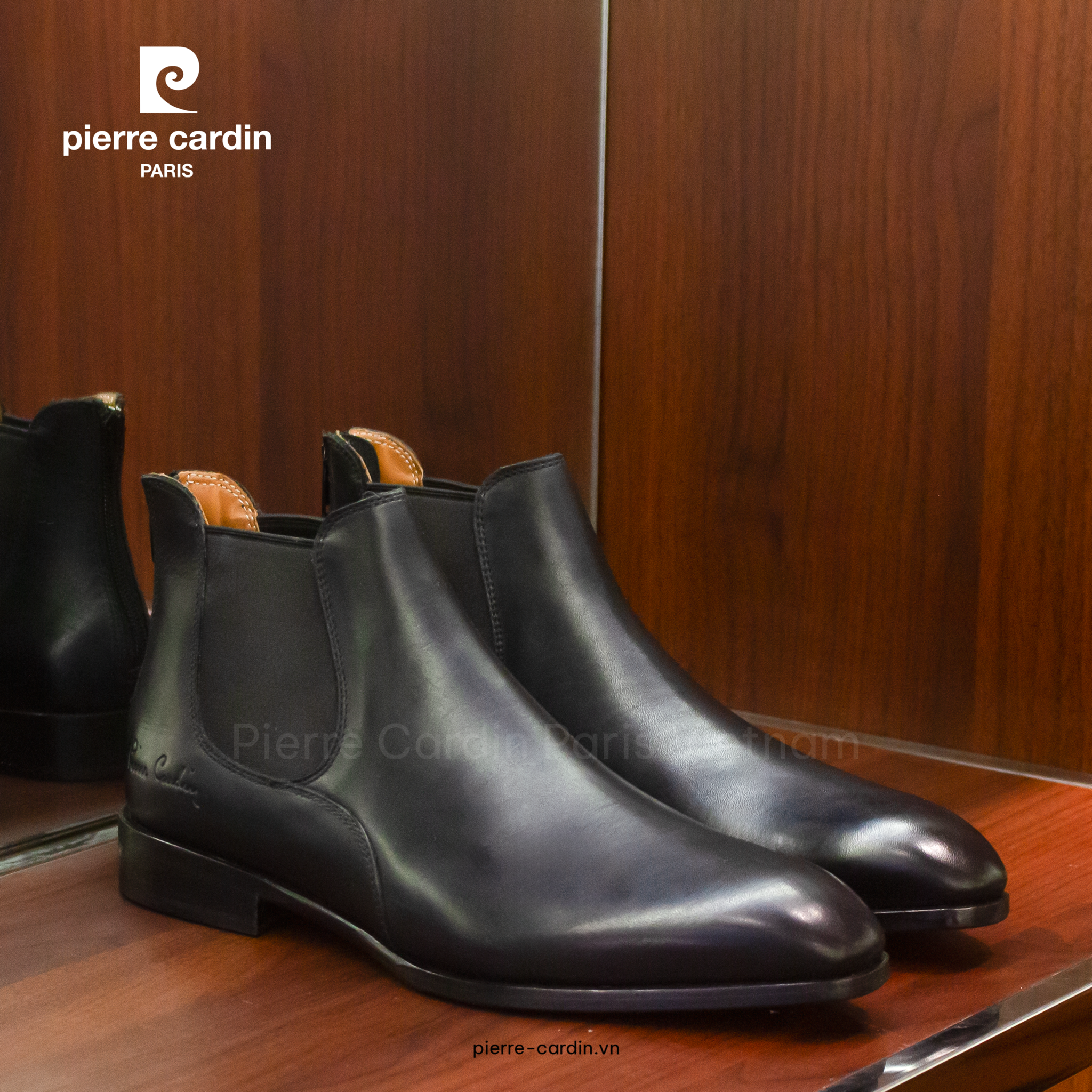 Pierre Cardin Paris Vietnam: Bốt Cổ Trung Cao Cấp Da Bò Ý Pierre Cardin - PCMFWLH 371