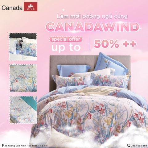 LÀM MỚI CĂN PHÒNG NGỦ CÙNG CHĂN GA ƯU ĐÃI CỦA CANADA WIND!