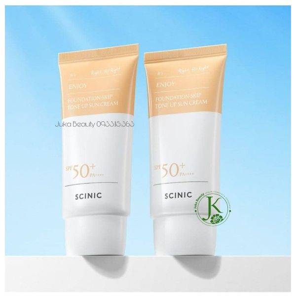Kem chống nắng nâng tone Scinic Enjoy Foundation Skip Tone Up Sun Cream SPF50+ PA++++ 50g