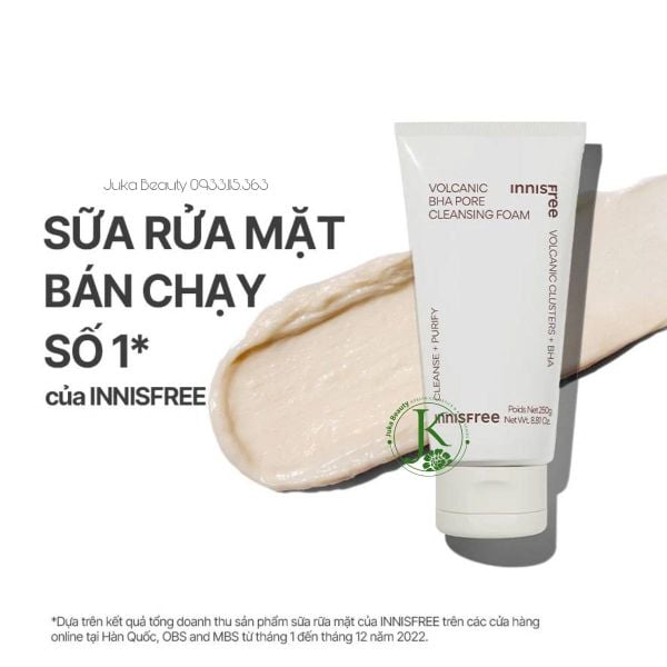 Sữa Rửa Mặt Innisfree Volcanic BHA Pore Cleansing Foam 150g