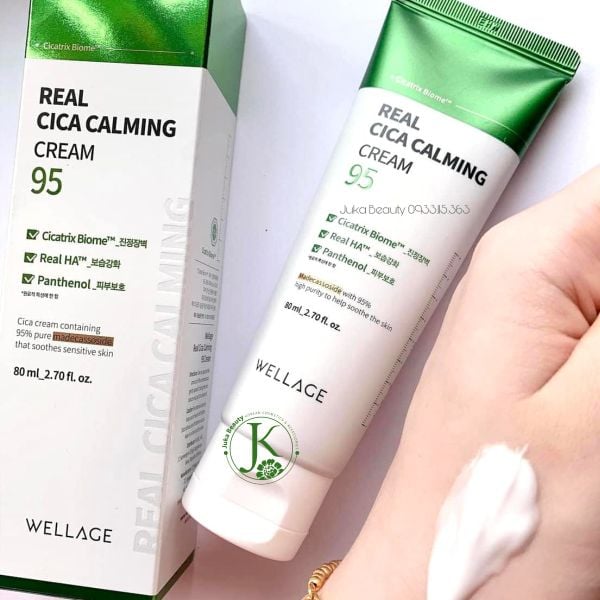 Kem Dưỡng Phục Hồi Da Wellage Real CICA CALMING 95 Cream 80ml