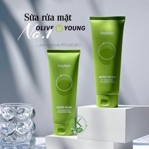 Sữa Rửa Mặt Đậu Xanh Cân Bằng Độ PH Beplain Mung Bean PH-Balanced Cleansing Foam