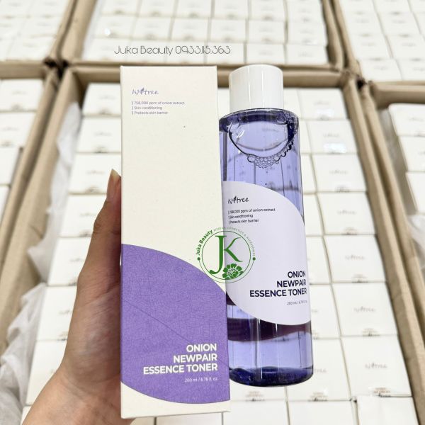 (MÀU TÍM) Nước Hoa Hồng Giảm Mụn Mờ Thâm Isntree Onion Newpair Essence Toner 200ml