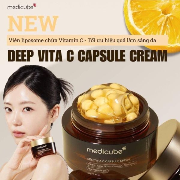 Kem Dưỡng Viên Nang Sáng Da Mờ Thâm Medicube Deep Vita C Capsule Cream 55g