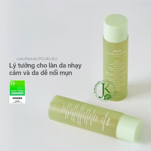 Nước Hoa Hồng Dưỡng Ẩm Dịu Da Abib Heartleaf Calming Toner 200ml