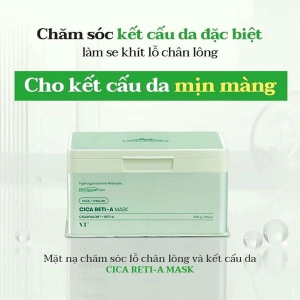 (Hộp 30 miếng) Mặt Nạ Dưỡng Da Chống Lão Hóa VT Cica Mask