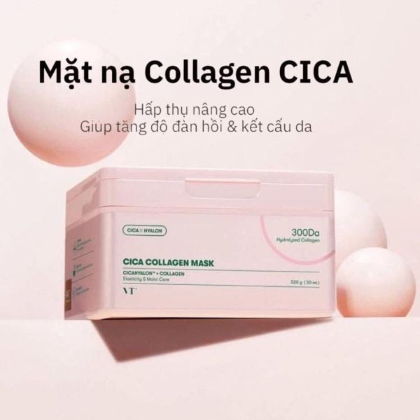 (Hộp 30 miếng) Mặt Nạ Dưỡng Da Chống Lão Hóa VT Cica Mask