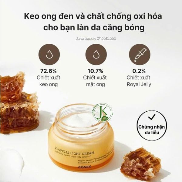 Kem Dưỡng Ẩm Sáng Da Keo Ong Cosrx Propolis Light Cream 65ml