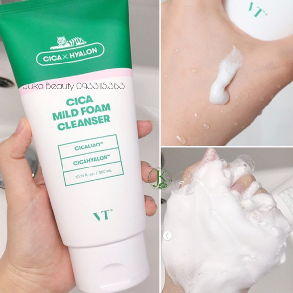Sữa Rửa Mặt VT Cica Mild Foam Cleanser 300ml
