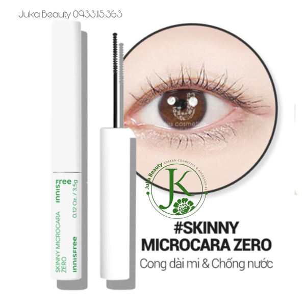 Mascara siêu mảnh chống trôi Innisfree Skinny Microcara Zero 3.5g
