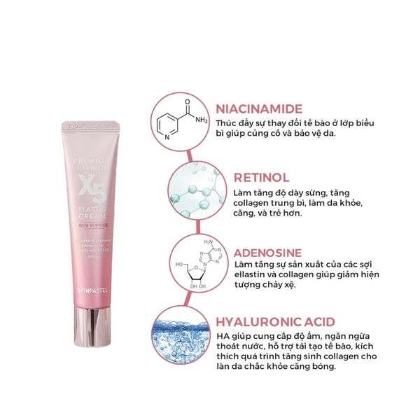 Kem Dưỡng Skinpastel Premium Retinol X5 Elastin Cream 30ml – Juka Beauty