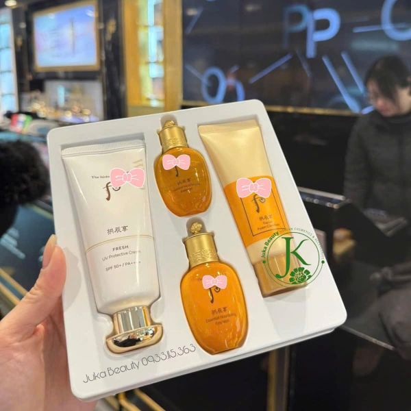 Set Kem Chống Nắng The History Of Whoo Gongjinhyang Fresh UV Protective Cream Special Set (4 Items)