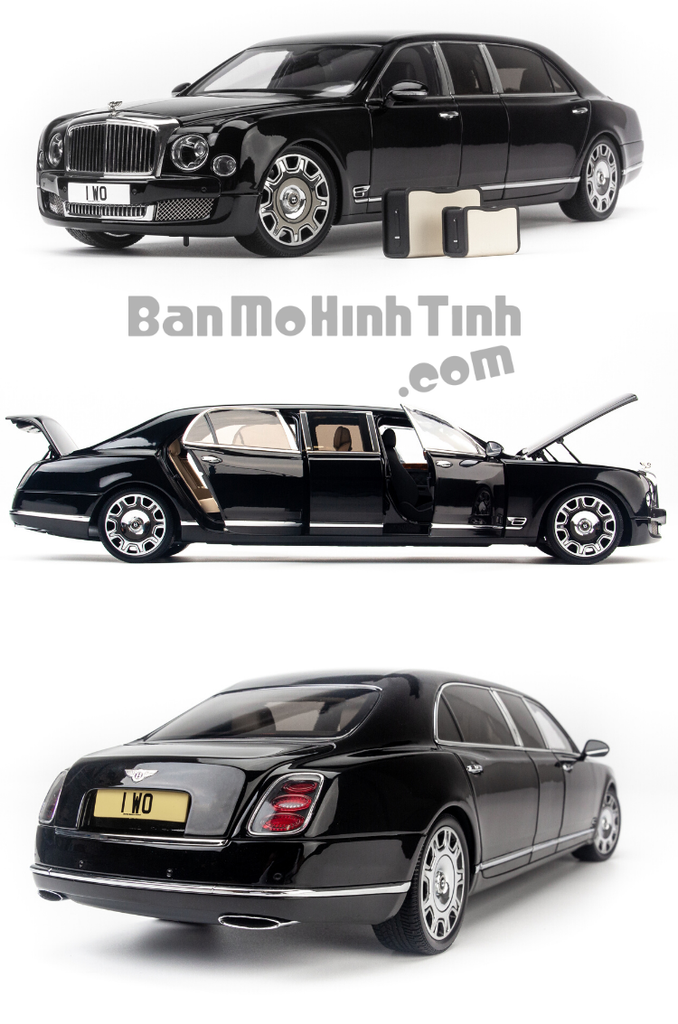 Mô hình xe sang Bentley Mulsanne Grand Limousine by Mulliner 1:18 Almost Real