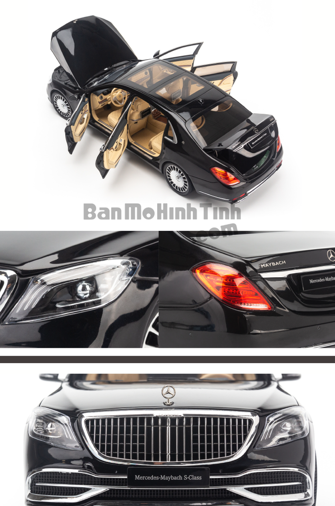 Mô hình xe sang Mercedes-Benz Maybach S650 2019 1:18 Almost Real Obsidian Black