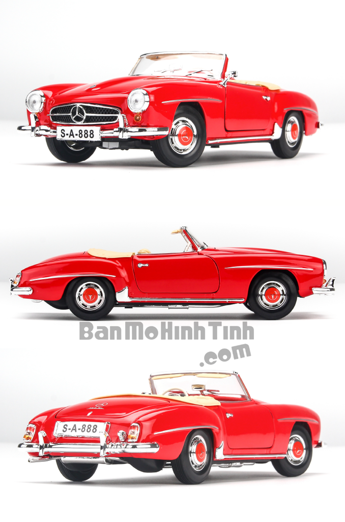 Mô hình xe Mercedes Benz 190SL - 1955 Red 1:18 Maisto
