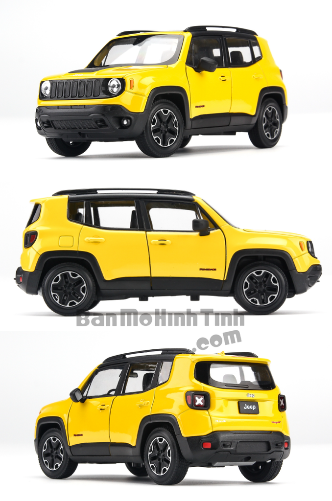Mô hình xe Jeep Renegade Trailhawk 1:24 Welly Yellow