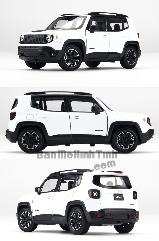 Mô hình xe Jeep Renegade Trailhawk 1:24 Welly White