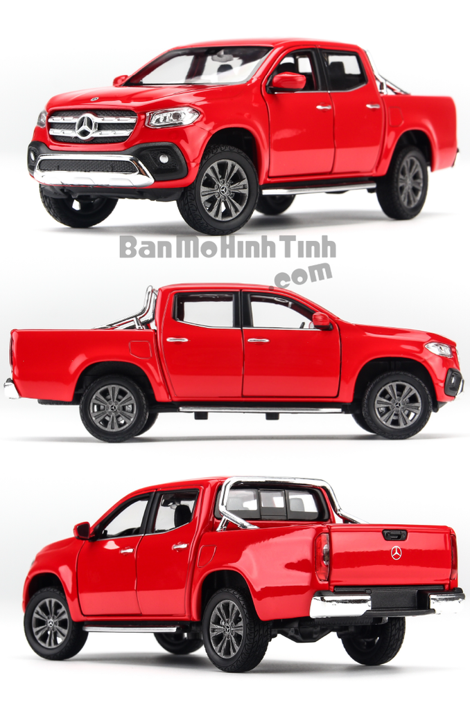 Mô hình xe bán tải Mercedes Benz X Class 1:27 Welly Red