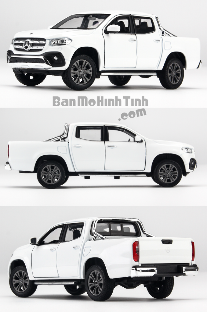 Mô hình xe bán tải Mercedes Benz X Class 1:27 Welly White