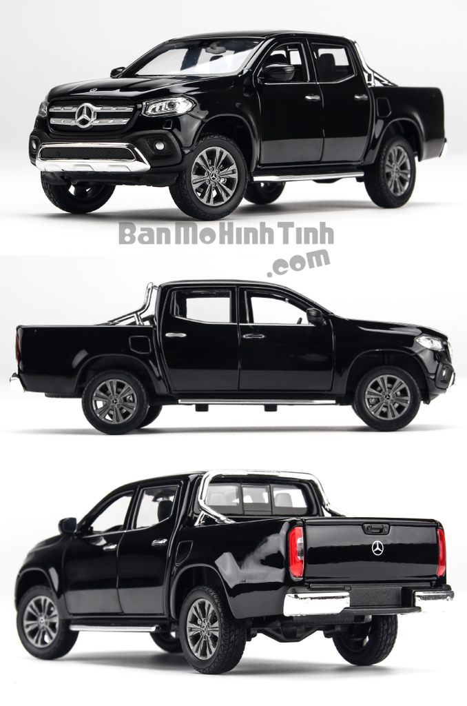 Mô hình xe bán tải Mercedes Benz X Class 1:27 Welly Black