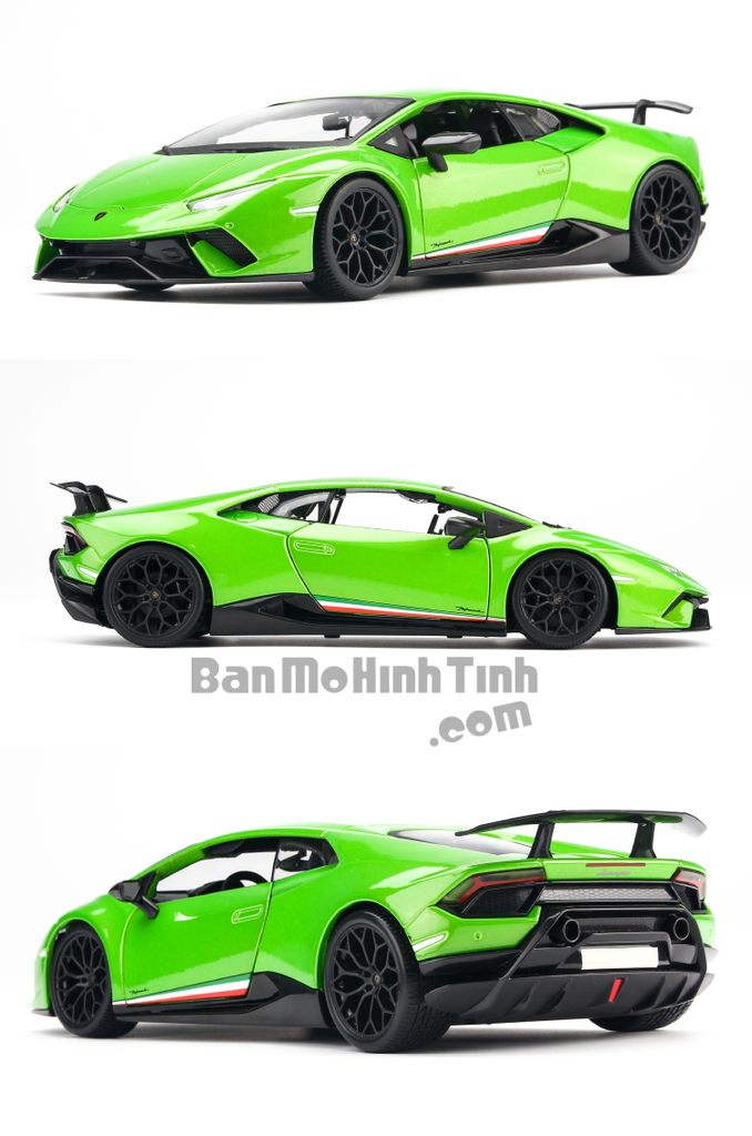 Mô hình siêu xe Lamborghini Huracan Performante 1:18 Maisto Green