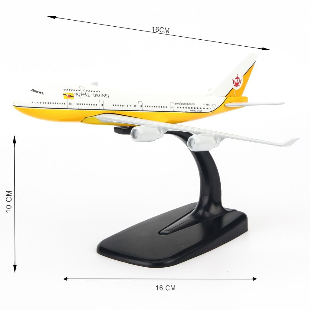 Mô hình máy bay Royal Brunei Airlines Boeing B747 16cm Everfly