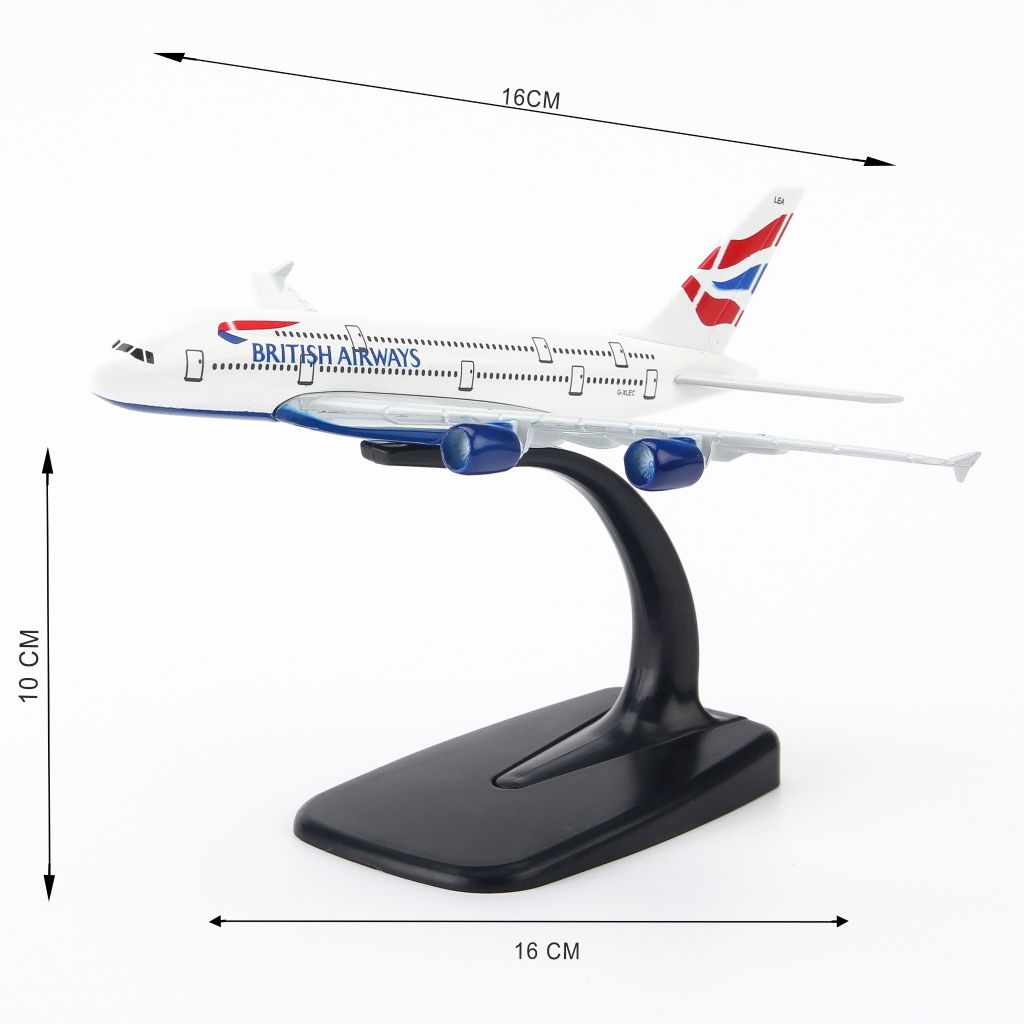 Mô hình máy bay British Airways Airbus A380 16cm Everfly V&G 25