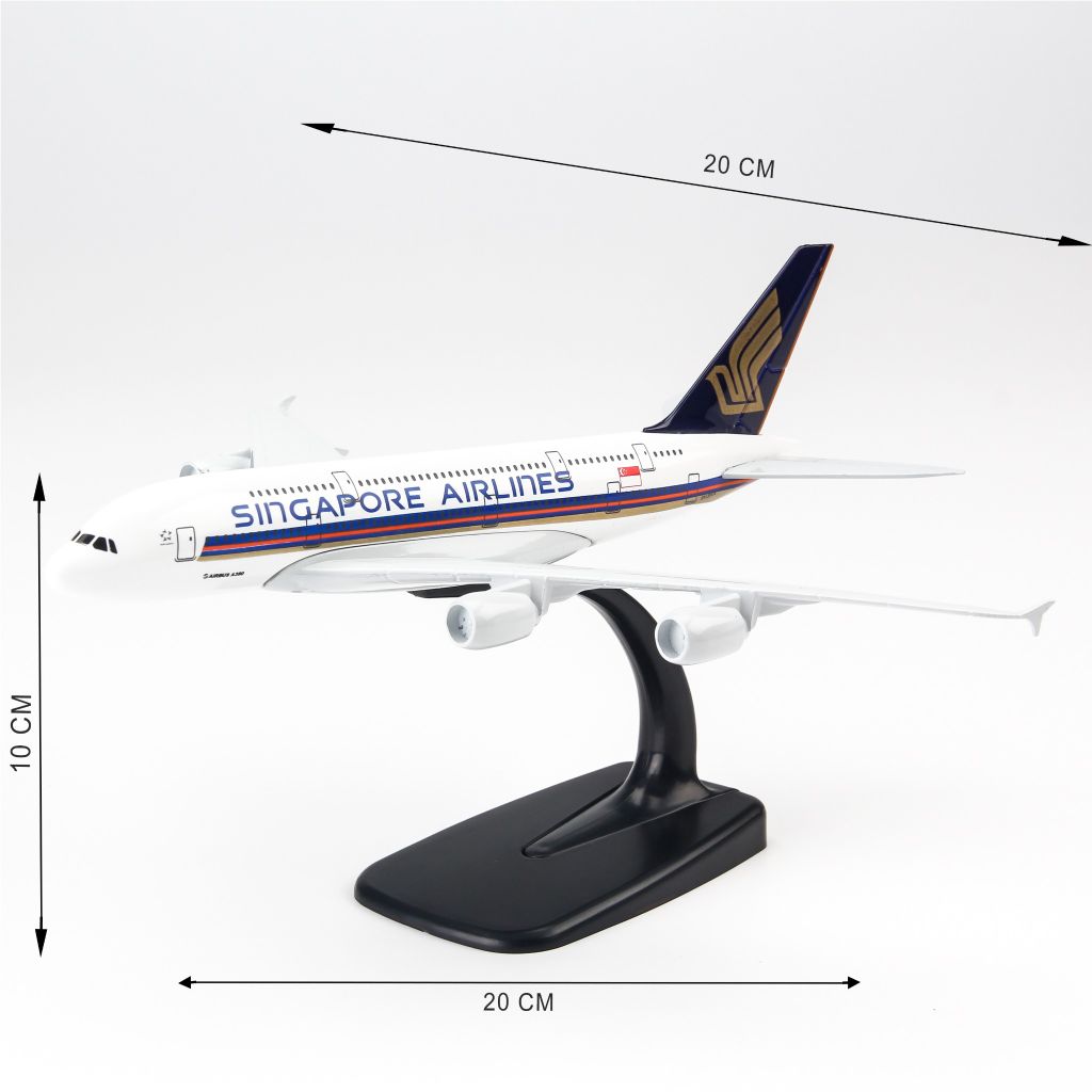 Mô hình máy bay Singapore Airbus A380 20cm Everfly