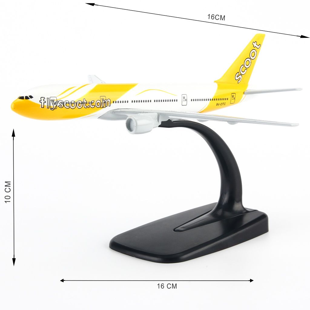 Mô hình máy bay Scoot Boeing B777 16cm Everfly