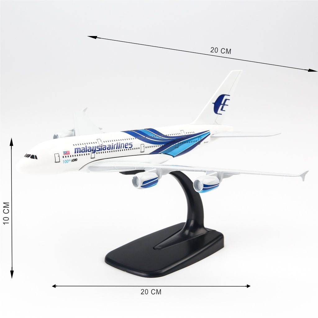 Mô hình máy bay Malaysia Airlines Airbus A380 20cm Everfly