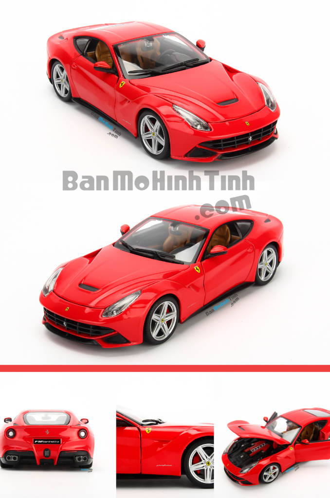 mô hình siêu xe ferrari f12 berlinetta 1:24 bburago red