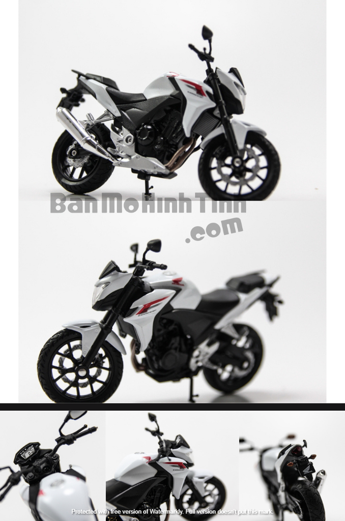 mô hình xe moto honda cb500f 2014 1:18 welly white
