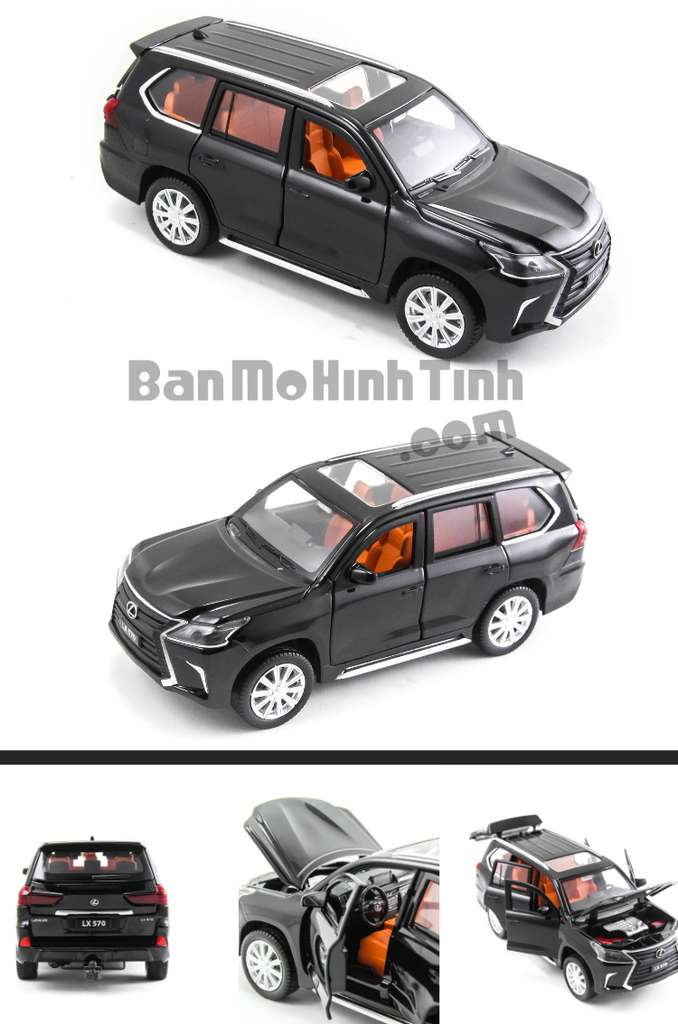 mô hình xe sang lexus lx570 1:32 jackiekim black