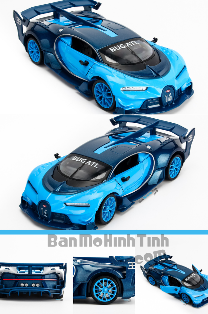 mô hình siêu xe đua bugatti vision 1:24 doublehorses red
