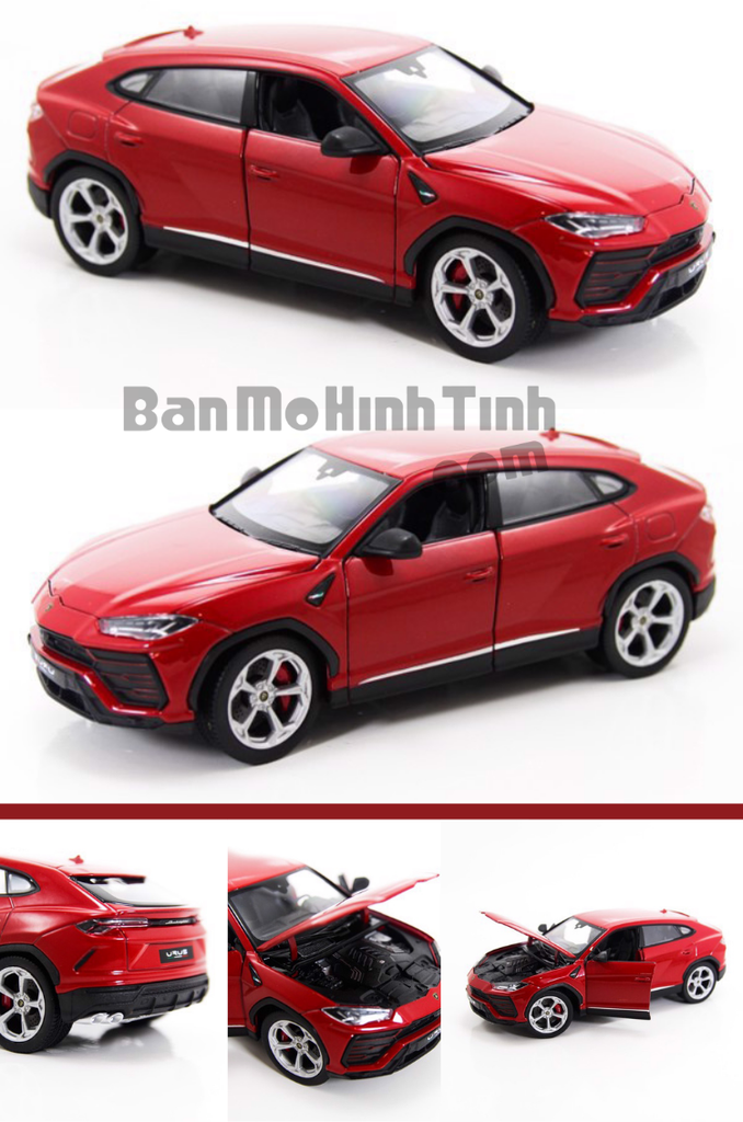 mô hình siêu xe lamborghini urus 1:24 welly red
