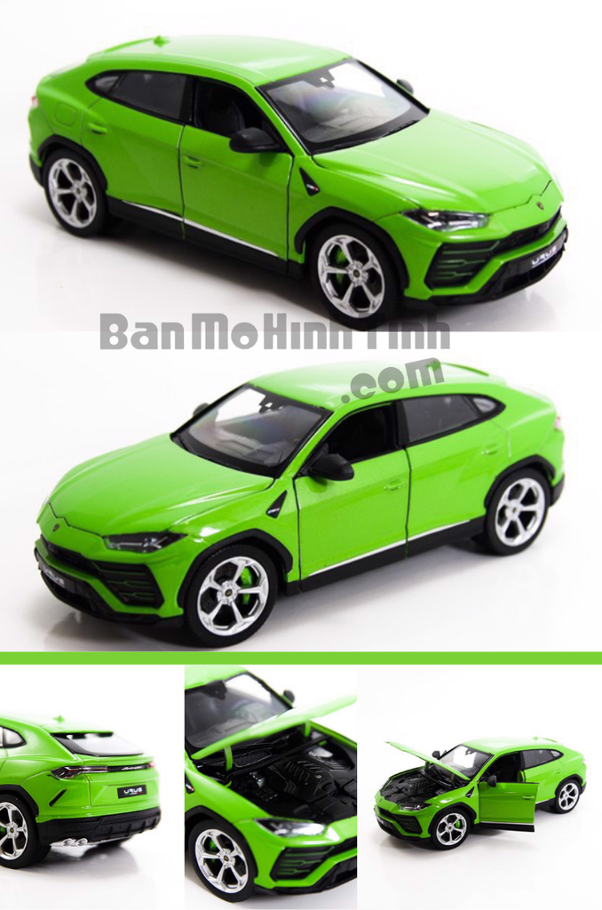 mô hình siêu xe lamborghini urus 1:24 welly green