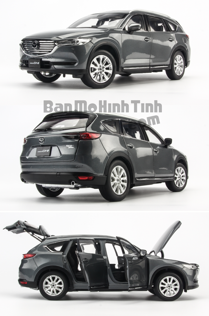 Mô hình xe Mazda CX-8 2019 Grey 1:18 Paudi