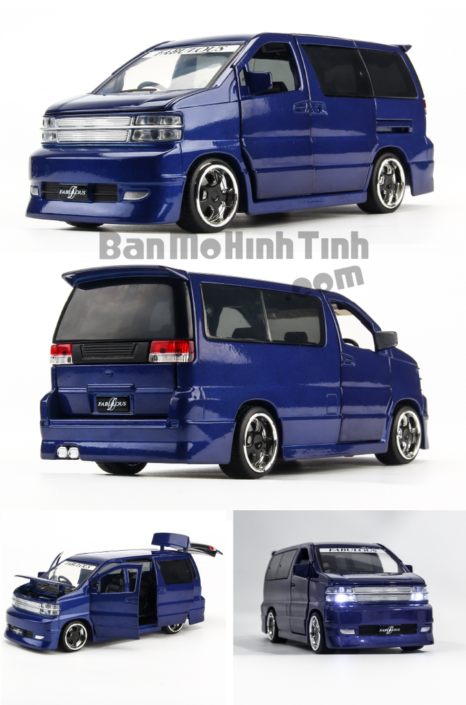 Mô hình xe Nissan Fabulous APE50 Elgrand Blue 1:32 Jackiekim