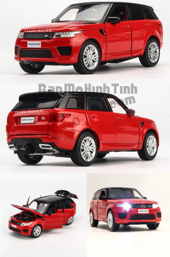 Mô hình xe Land Rover Range Rover Sport Red 1:32 Jackiekim