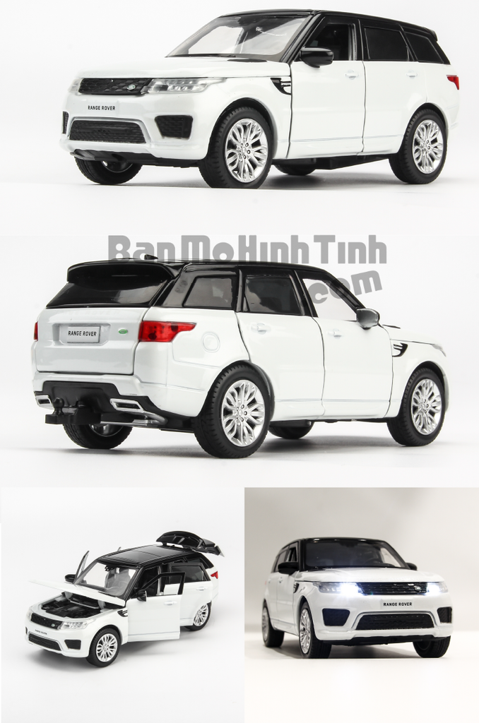 Mô hình xe Land Rover Range Rover Sport White 1:32 Jackiekim