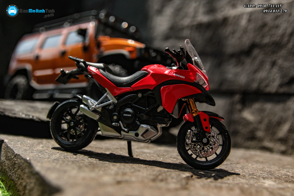 Mô hình xe mô tô Ducati Multistrada 1200s 1:18 Maisto Red