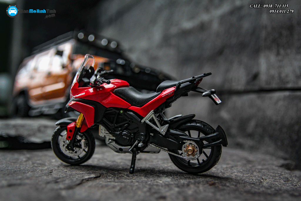 Mô hình xe mô tô Ducati Multistrada 1200s 1:18 Maisto Red