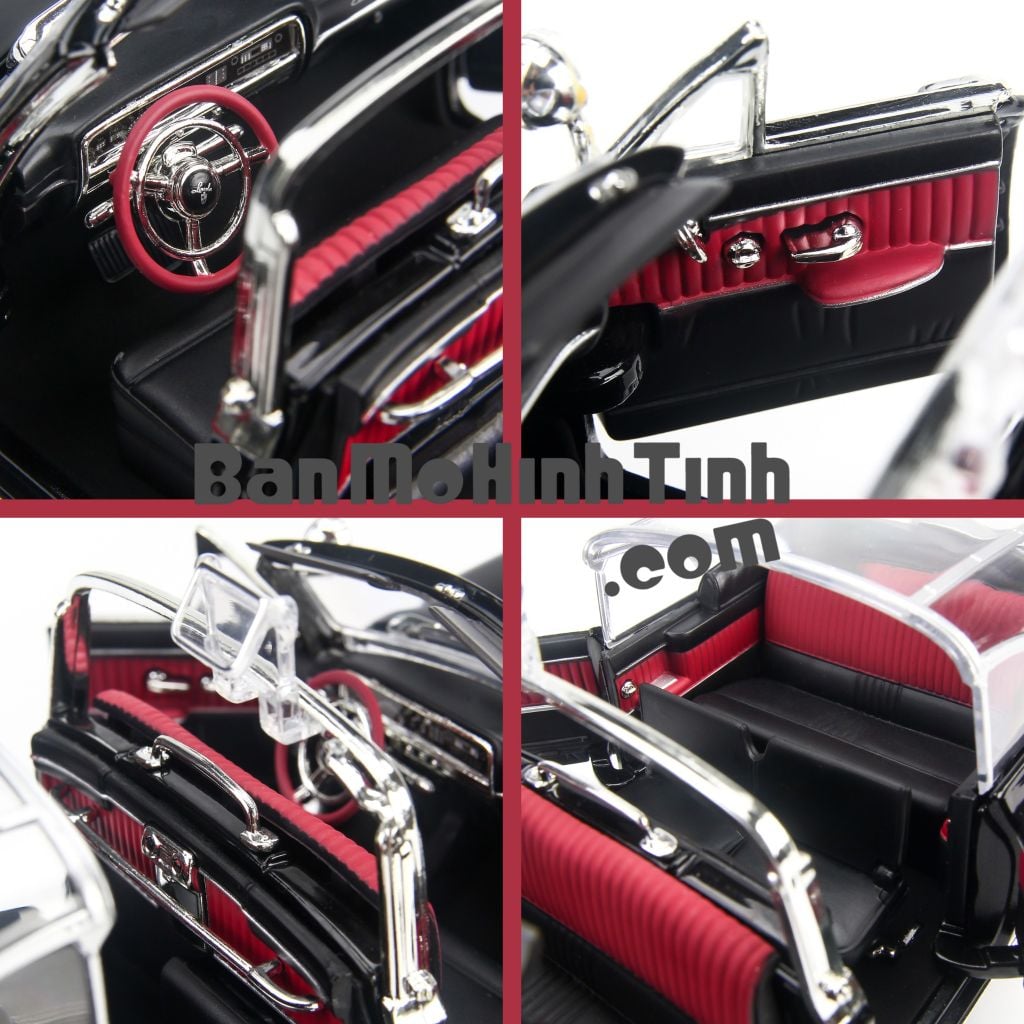 Mô hình xe 1950 Lincoln Cosmopolitian Bubble Top Black 1:24 Yat Ming- 24058 hot nhất việt nam